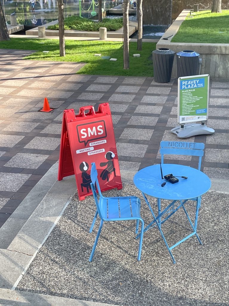 Tiny SMS at Peavey Plaza #2